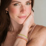 Bracelets 18K Gold Stretch Green Peridot Tennis Bracelet, 2.25-8.58 Carats