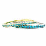Bracelets 18K Gold Stretch Paraiba Tourmaline Tennis Bracelet, 2.25-8.58 Carats