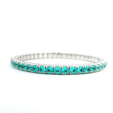 Bracelets 18K Gold Stretch Paraiba Tourmaline Tennis Bracelet, 2.25-8.58 Carats