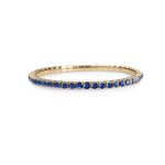 Bracelets 18K Gold Stretch & Stack Blue Sapphire Tennis Bracelet, 8.55-18 Carats