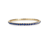 Bracelets 18K Gold Stretch & Stack Blue Sapphire Tennis Bracelet, 8.55-18 Carats