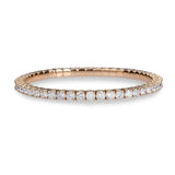 Bracelets 18K Gold Stretch & Stack Round Diamond Tennis Bracelet, 8.0 Carats, Lab Grown