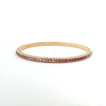 Bracelets 18K Stretch Pink Sapphire Ombre Tennis Bracelet, 2.5 Carats