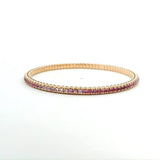 Bracelets 18K Stretch Pink Sapphire Ombre Tennis Bracelet, 2.5 Carats
