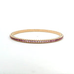 Bracelets 18K Stretch Pink Sapphire Ombre Tennis Bracelet, 2.5 Carats