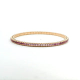 Bracelets 18K Stretch Pink Sapphire Ombre Tennis Bracelet, 2.5 Carats