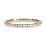 Bracelets 18K Stretch & Stack Round Diamond Tennis Bracelet, 6.0 Carats, Natural Mined Diamonds