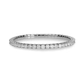 Bracelets 18K Stretch & Stack Round Diamond Tennis Bracelet, 6.0 Carats, Natural Mined Diamonds