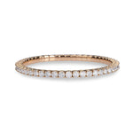 Bracelets 18K Stretch & Stack Round Diamond Tennis Bracelet, 6.0 Carats, Natural Mined Diamonds