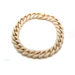 Bracelets 6" / Rose Gold 18K Gold and Puffy Micro-Pave Diamond Cuban Chain Bracelet Signature Piece