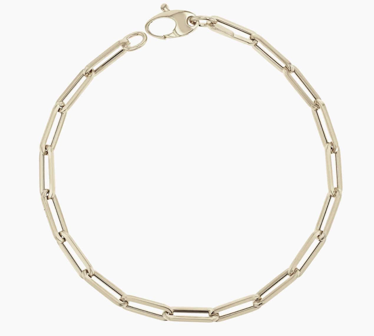 Bracelets 6" / Rose Gold Medium 14K Gold Paper Clip Link Bracelet