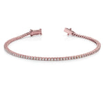 Bracelets 6" / Rose Gold Small 14K Gold and Diamond Tennis Bracelet