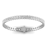 Bracelets 6" / White Gold / 14K 14K & 18K Gold and Radiant Cut Diamond 7-8 ct Tennis Bracelet Bezel Set, Lab Grown