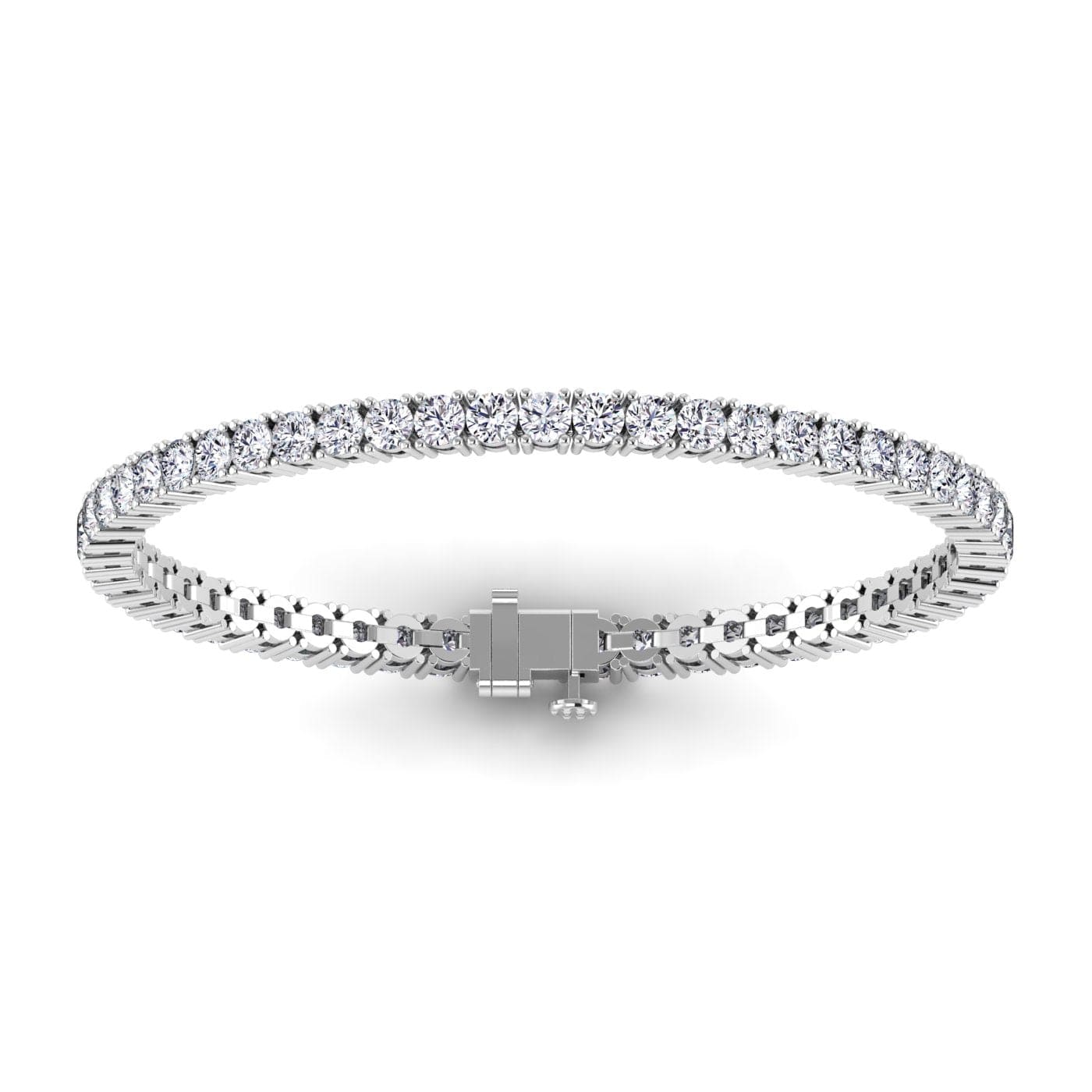 Bracelets 6" / White Gold / 14K 14K & 18K Gold Diamond Large Tennis Bracelet 4.8 ct, 4-prong setting, Lab Grown
