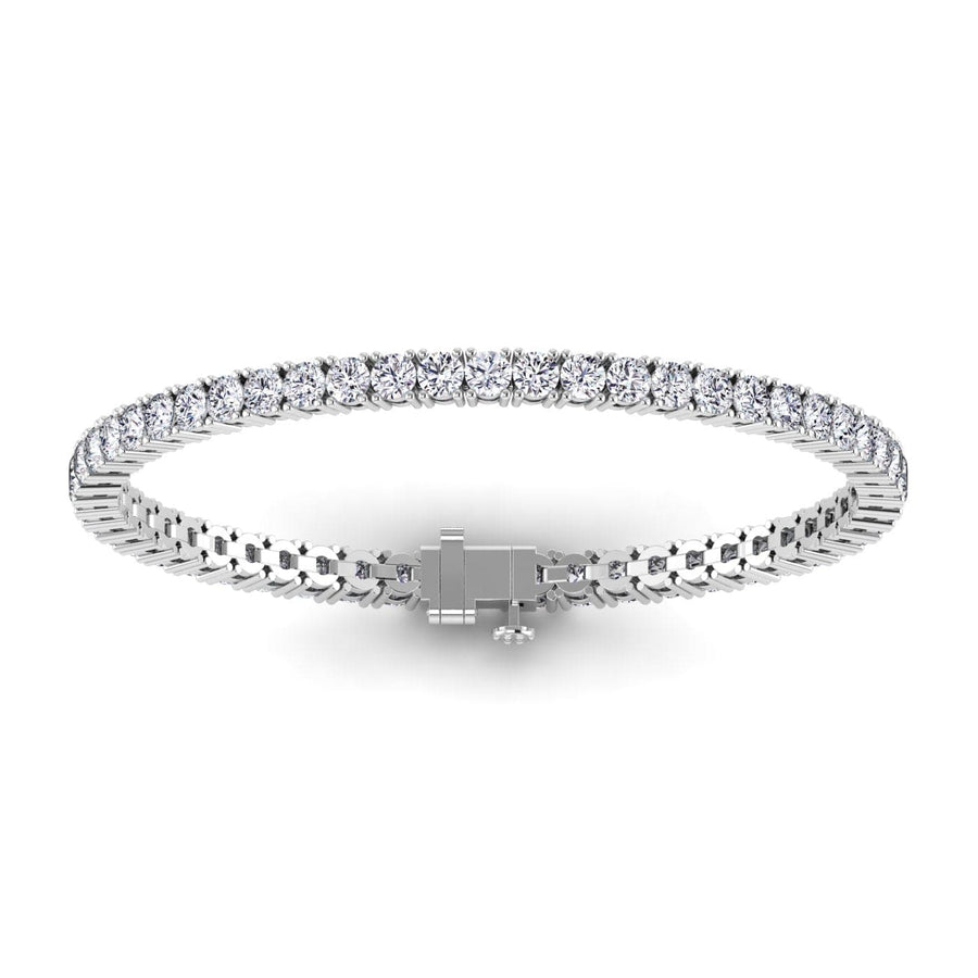 Bracelets 6" / White Gold / 14K 14K & 18K Gold Diamond Large Tennis Bracelet 4.8 ct, 4-prong setting, Lab Grown