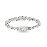 Bracelets 6" / White Gold / 14K 14K or 18K Gold and multi-shape Diamond 8.1 ct Tennis Bracelet Lab Grown
