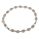 Bracelets 6" / White Gold 14K Gold Anchor Chain Bracelet 5mm