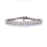 Bracelets 6" / White Gold / 14K Large 14K Gold and Diamond Tennis Bracelet 4-Prong Setting