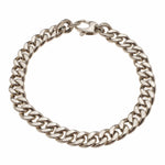 Bracelets 6" / White Gold Flat Cuban Link 14K Gold Bracelet 6.5mm