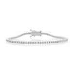 Bracelets 6" / white gold Mini 14K Gold and Diamond Tennis Bracelet  1-1.3 ct 4-Prong Setting