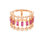 Bracelets 6" / yellow gold / 14K 14K & 18K Gold Ruby Dot-Dash Ring