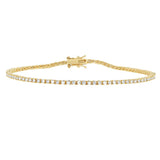 Bracelets 6" / yellow gold Mini 14K Gold and Diamond Tennis Bracelet  1-1.3 ct 4-Prong Setting