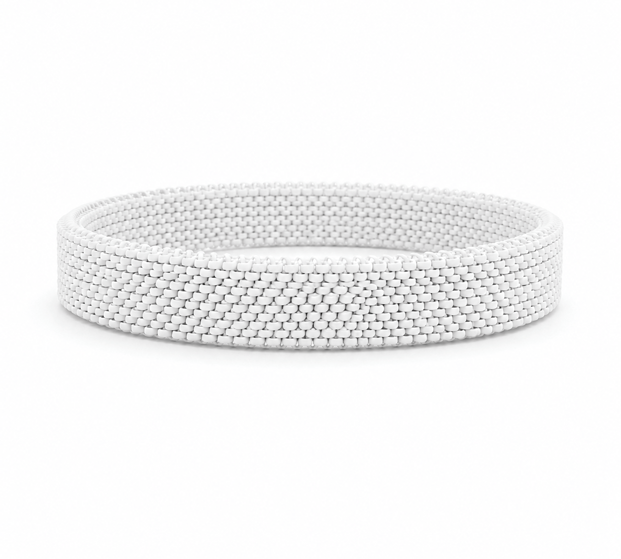 Bracelets 7.5" / White Material Stretch Bracelet in All Colors