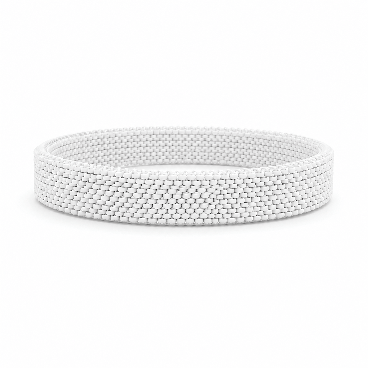 Bracelets 7.5" / White Material Stretch Bracelet in All Colors