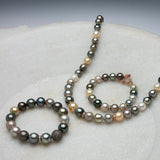 Bracelets 7" Tahitian Pearl Bracelet with Diamonds