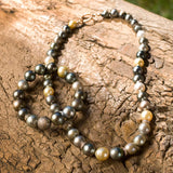 Bracelets 7" Tahitian Pearl Bracelet with One Micro-Pave Ball