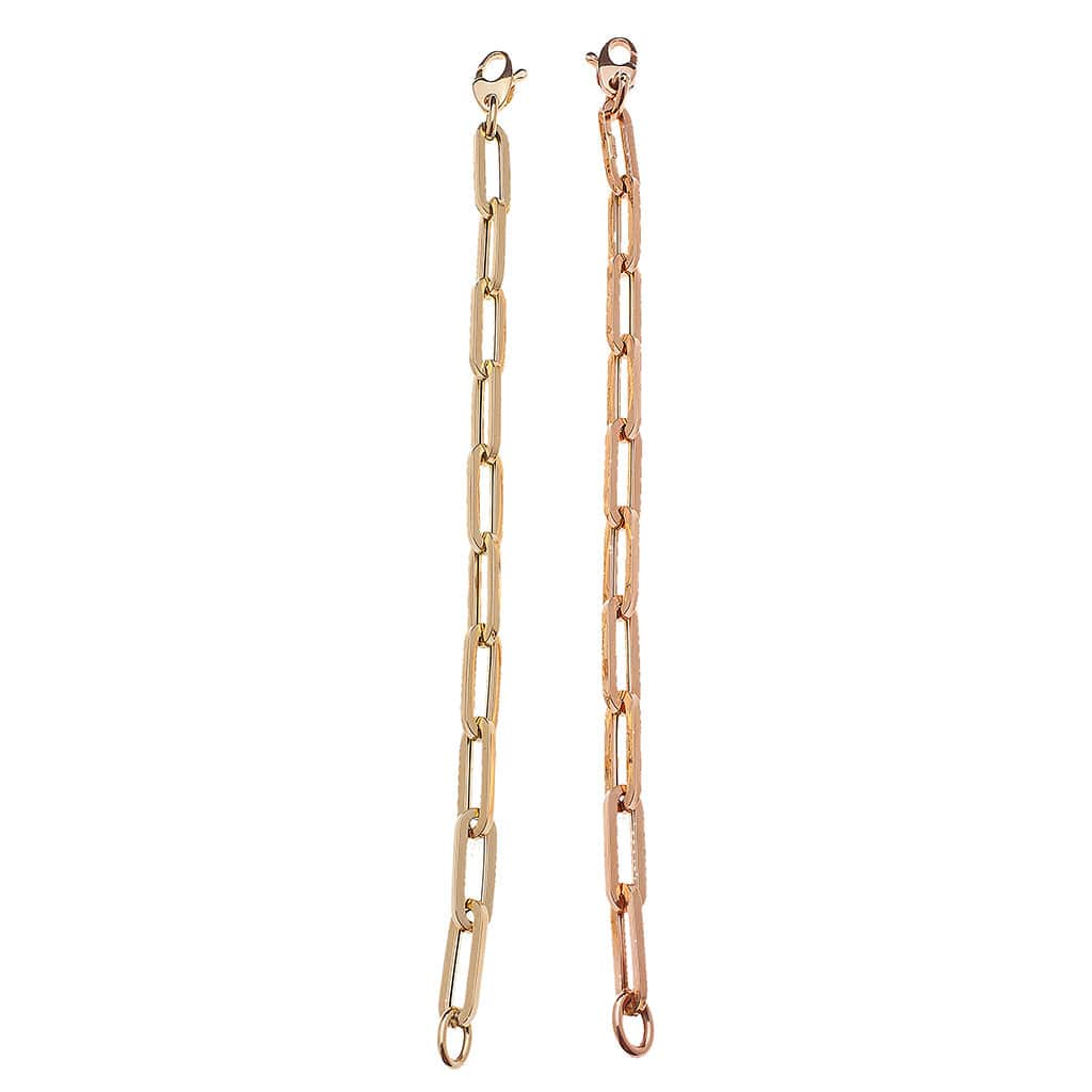 Bracelets Large 14K Gold Paper Clip Link Bracelet