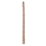 Bracelets Large 14K Gold Tri-Color and Micro-Pave Diamond Cuban Link Chain Bracelet Signature Piece