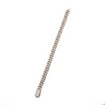 Bracelets Medium 14K Gold Jagged Cuban Link Micro-Pave Diamonds and Diamond Clasp