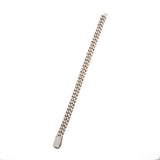 Bracelets Medium 14K Gold Jagged Cuban Link Micro-Pave Diamonds and Diamond Clasp