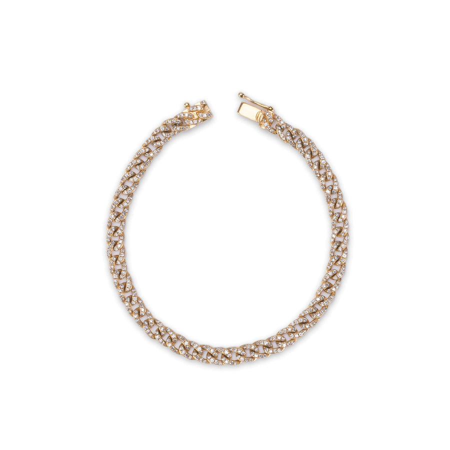 Bracelets Mini 14K Gold & Micro-Pave Diamonds Cuban Chain Bracelet Signature Piece
