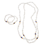 Bracelets Moonstone, Lapis, 18K Gold Beaded, & Diamond Bracelet