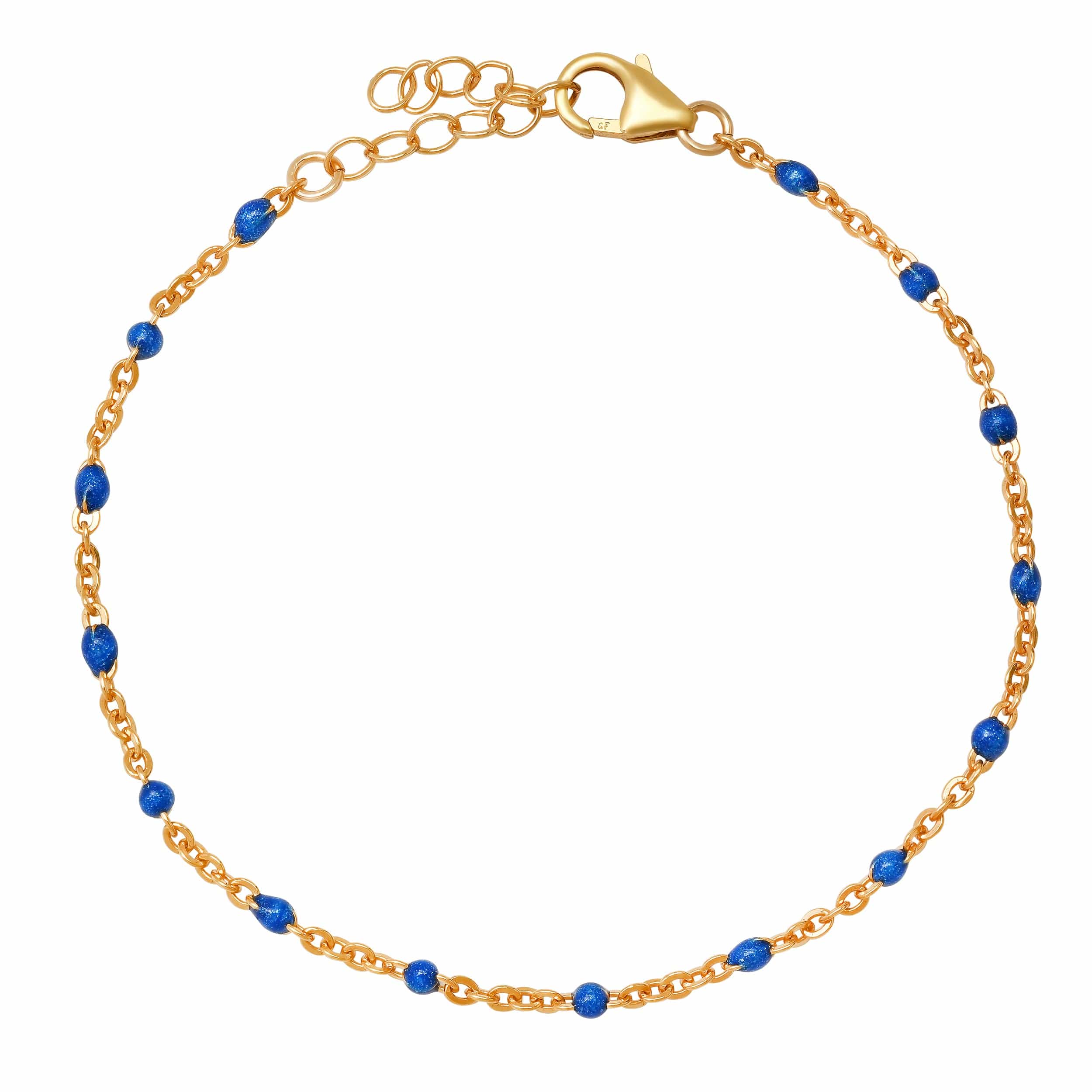 Bracelets Sky Blue Sky Blue Enamel Beaded Bracelet