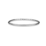 Bracelets small 6"-6.75" / White Gold 14K & 18K Gold and Micro-Pave ID Stretch Bracelet