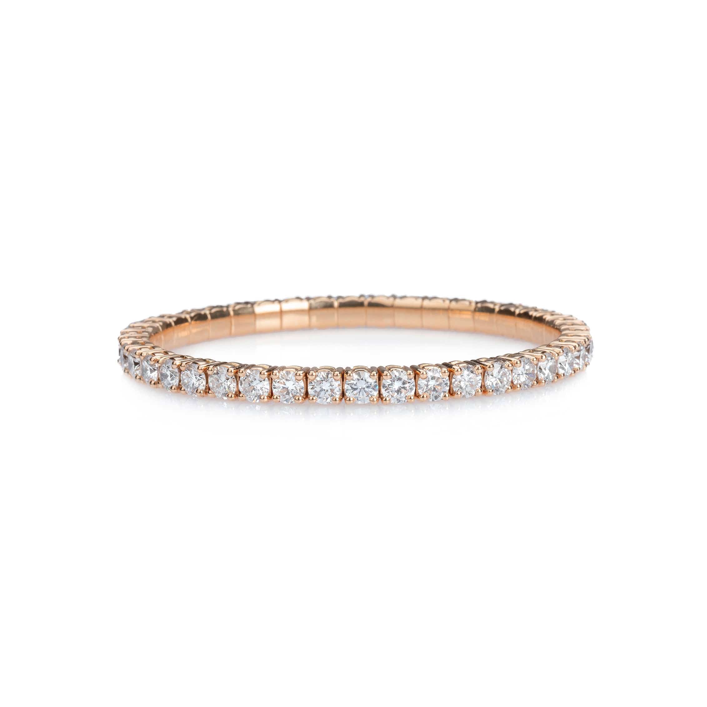Bracelets Stretch & Stack Round Diamond Mini Tennis Bracelet, 2.5 Carats, Lab Grown