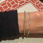 Bracelets Turquoise Blue Copy of 14K Turquoise Blue Enamel Bar Chain Bracelet