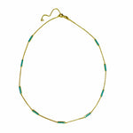 Bracelets Turquoise Blue Copy of 14K Turquoise Blue Enamel Bar Chain Bracelet