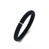 Bracelets XS:  45mm / 1 / Black 18K Gold Puffy Color Ceramic and Diamond Wave Stretch Bracelet