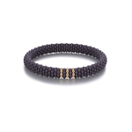 Bracelets XS:  45mm / 1 / Brown 18K Gold Puffy Color Ceramic and Diamond Wave Stretch Bracelet