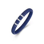 Bracelets XS:  45mm / 1 / Navy 18K Gold Color Ceramic and Diamond Wave Stretch Bracelet