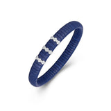Bracelets XS:  45mm / 1 / Navy 18K Gold Color Ceramic and Diamond Wave Stretch Bracelet
