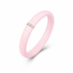 Bracelets XS:  45mm / 1 / pink 18K Gold Color Ceramic and Diamond Wave Stretch Bracelet