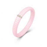 Bracelets XS:  45mm / 1 / pink 18K Gold Color Ceramic and Diamond Wave Stretch Bracelet