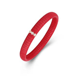 Bracelets XS:  45mm / 1 / Red 18K Gold Color Ceramic and Diamond Wave Stretch Bracelet