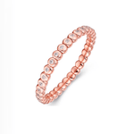 Bracelets XS:  45mm / Rose Gold / 1 18K Gold Over Ceramic and Diamond Bezel Stretch Tennis Bracelet