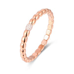 Bracelets XS:  45mm / Rose Gold / 1 Diamond Barrels 18K Gold Over Ceramic and Diamond Barrel Stretch Bracelet